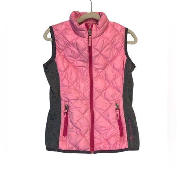 Girls Quilted Pink Vest - Picture 1 of 7